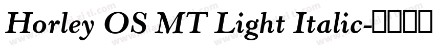 Horley OS MT Light Italic字体转换
